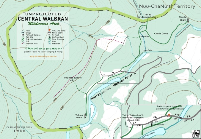 notice board topo with trails